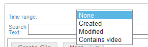 Figure: Time Range Search Options